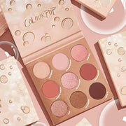 ColourPop By The Rosé Eyeshadow Palette - Pink & Red Neutral Palette with Metallic and Cream Matte Finishes - High-Pigment...
