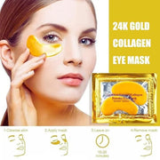 MS Under Eye Mask, Hydrogel Eyepatch, Eyepad Crystal 24K Gold, Skincare Collagen Korean Eye Mask, Puffy Eyes, Wrinkles Gel...