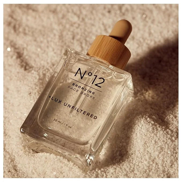 '+ Lux Unfiltered N°12 Bronzing Face Drops in Fragrance Free, Self Tanning Face Drops, Hyaluronic Acid, Vitamin E, Passion...
