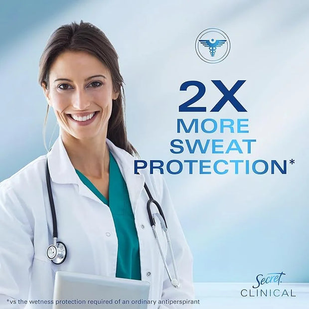 Secret Clinical Strength Dry Spray Antiperspirant Deodorant for Women, 3X Stress Protection, 72hr Sweat & Odor Protection,...