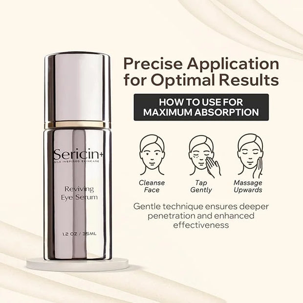 Sericin Reviving Eye Serum - Age Defying Eye Serums with Silk Protein to Smooth Fine Lines & Hydrate- Night Eyes Serums Re...