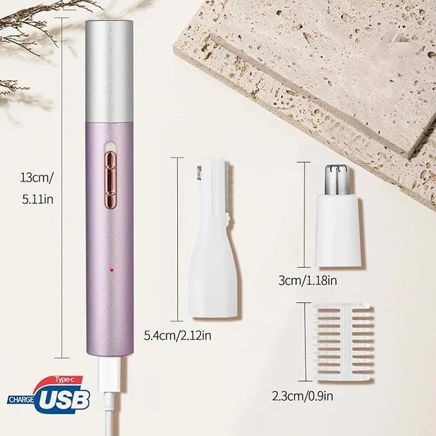 2025 Rechargeable Nose and Ear Hair Trimmer for Women Men – Painless Facial and Eyebrow Hair Remover, Dual-Edge Blades, IP...