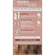 L’Oreal Paris Excellence Universal Nudes Permanent Hair Color, Ammonia Free Hair Dye for Gray Hair Coverage, 6N Natural Li...