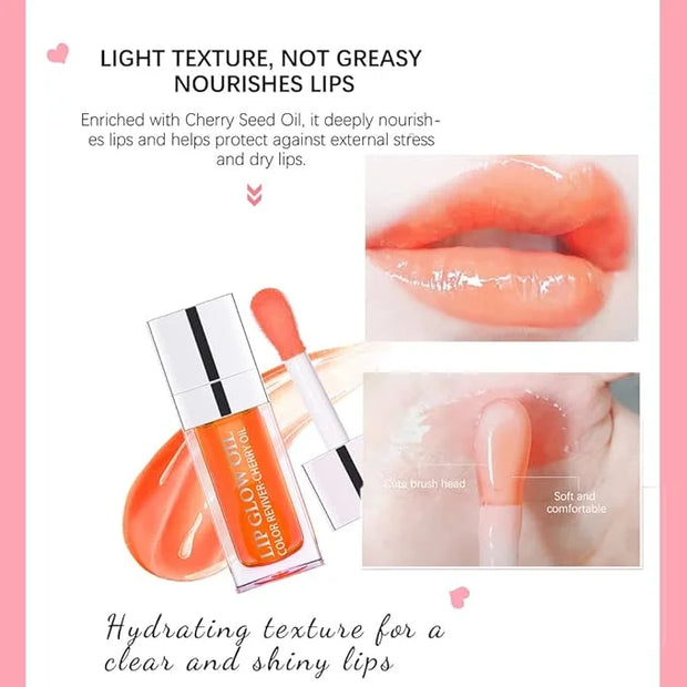 3Pcs Plumping Lip Oil, Hydrating Lip Gloss Tinted Lip Balm Lip Care Transparent Toot Lip Oil, Long Lasting Nourishing Lip ...