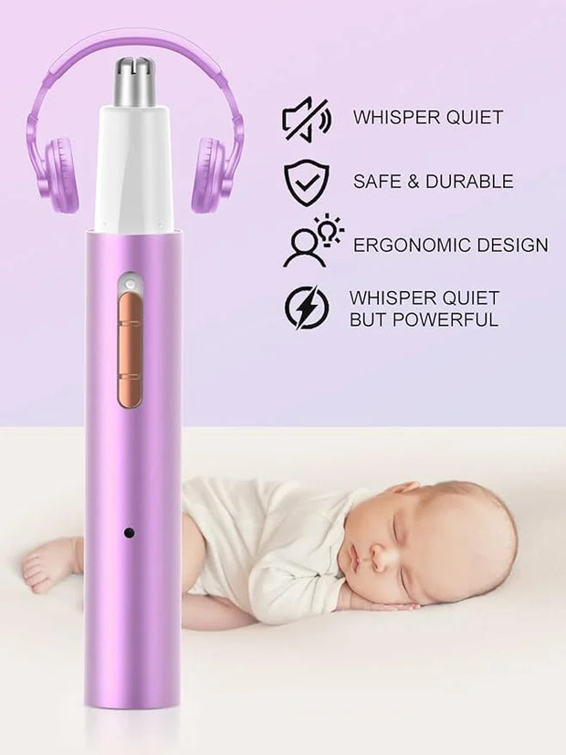 2025 Rechargeable Nose & Ear Hair Trimmer, Dual-Edge Blade Electric Clipper for Women Men, Facial & Eyebrow Hair Removal T...
