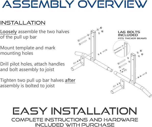 Joist Mount Pull Up Bar by Ultimate Body Press - Product Image