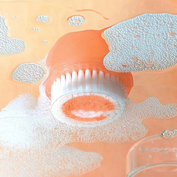 EcoTools Mini Facial Cleansing Brush, Infused with Citrus, Boosts Collagen, Safe for Sensitive Skin, Exfoliates & Clean Po...