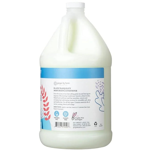 Ginger Lily Farms Botanicals Moisturizing Conditioner for Dry Hair, Island Tranquility, 100% Vegan & Cruelty-Free, Green T...