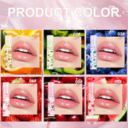 6pcs Fruit Flavored Lip Gloss Set, Roll on Lip Gloss Set Kids Lip Gloss Cute Lip Oil for Girls, Glossy and Shiny Non-Toxic...