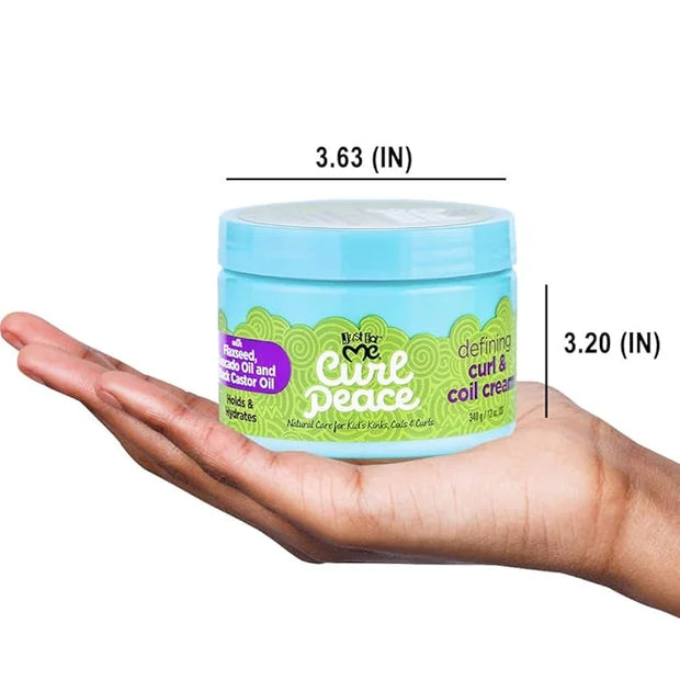 Just For Me Curl Peace Defining Curl & Coil Cream (3 Pack) - Holds & Hydrates, Contains Flaxseed, Avocado Oil & Black Cast...