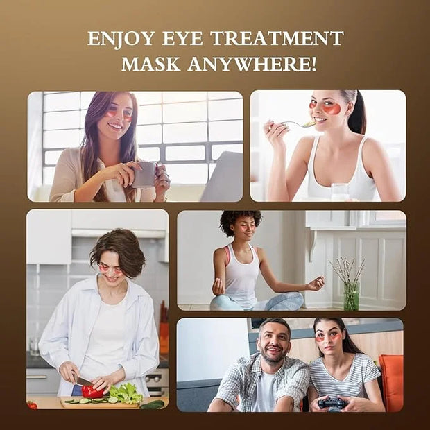 Puffy Eyes Smoothing Under Eye Patches, Caffeine Eye Masks for Wrinkles and Dark Circles, Undereye Bags, Brightening Skinc...