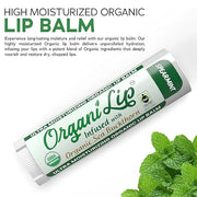 Organic Lip Balm, Spearmint Flavor, Ultra Organic,