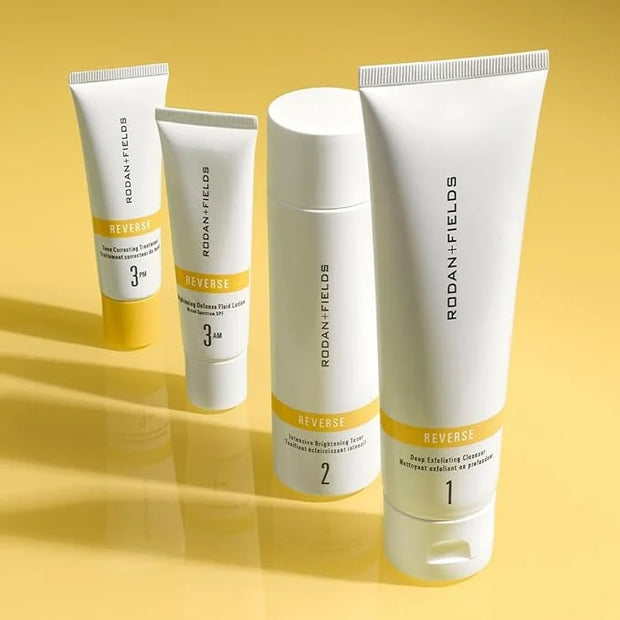Rodan + Fields Reverse Regimen: Cleanser, Toner, Lotion SPF 50, & Treatment | Daily Moisturizer | Contains Vitamin C & Ret...