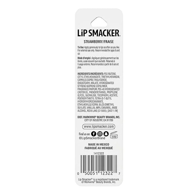 Lip Smacker Rolly Lip Gloss, Classic Roller-Ball Design for a Cooling Sensation, Hydrating & Moisturizing Shine - Strawber...