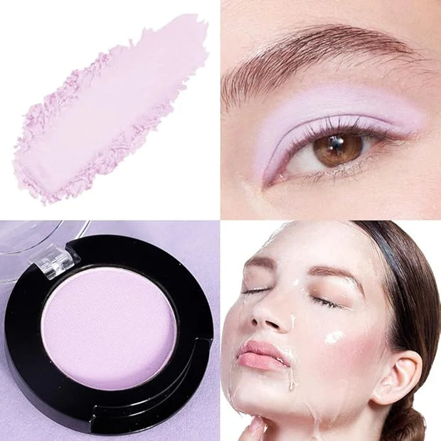 Monochrome Matte Eyeshadow Makeup Palette, Highly Pigmented Light Purple Eyeshadow Palette, Matte Pressed Powder Eye shado...
