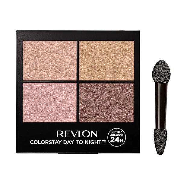 Revlon ColorStay Day to Night Eyeshadow Quad, Longwear Shadow Palette with Transitional Shades and Buttery Soft Feel, Crea...