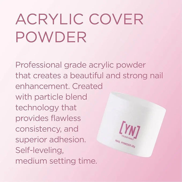 Young Nails Acrylic Cover Powder, Peach, 45 Gram - Product Image