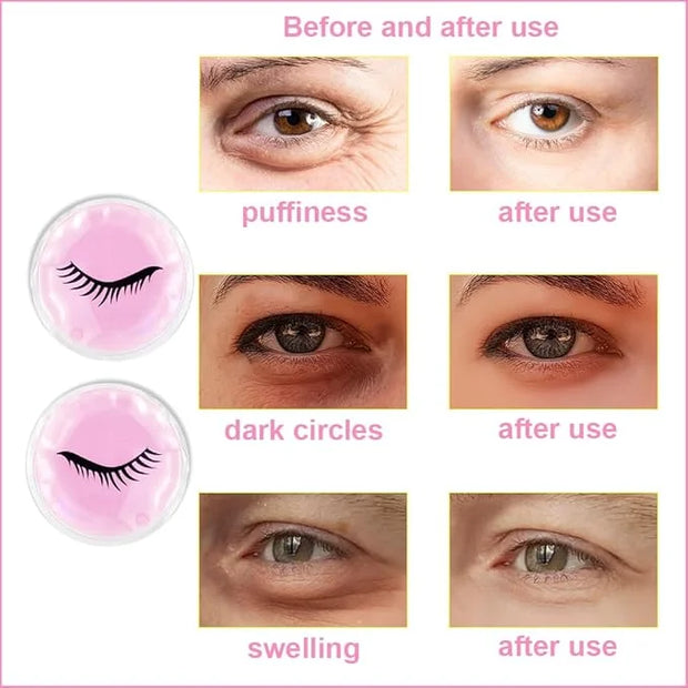 Cold Face Eye Masks Ice Face Mask Hot Cold Compress For Dark Circles, Puffiness, Migraines, Headache, Stress, Redness, Coo...