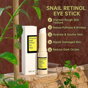 Anti Aging Eye Cream For Dark Circles, Advanced Snail Retinol Eye Stick, 1 PCS Under Eye Cream For Puffiness & Bags, Reduc...