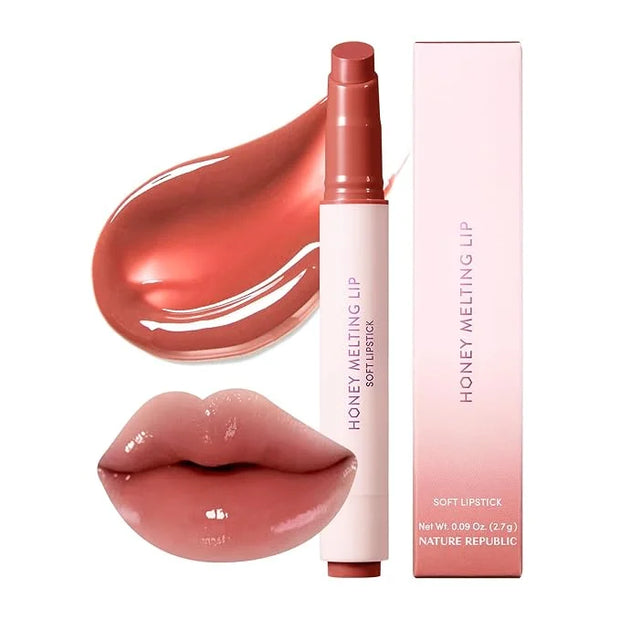 Nature Republic HONEY MELTING LIP (19 ROSE CORAL) SOFT LIP STICK, Hydrating Gloss, Moisturizing balms, Sheer tint, Shine &...