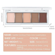 evpct 5Colors Matte Nude Eye Shadow Palette Makeup for Older Women, Nude Pink Brown Cocoa Neutral Matte Smokey Cream Mini ...