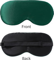 2-Pack 100% Real Natural Silk Eye Mask, Silk Sleeping Mask, Shade Puffy Eye Gift with Adjustable Straps, Sleep Eye Mask, S...