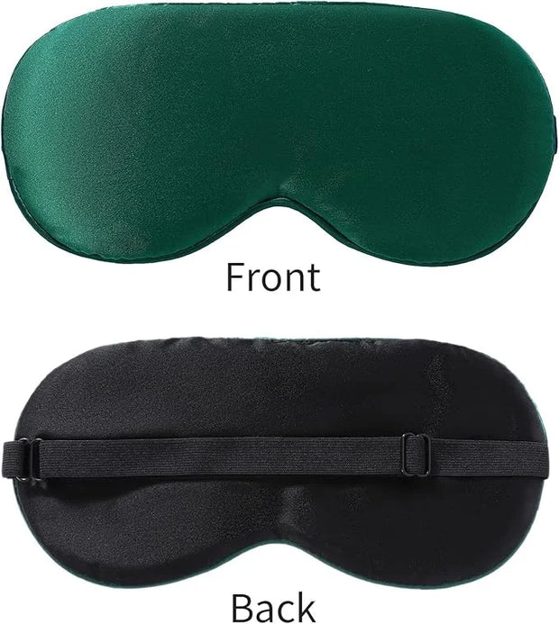2-Pack 100% Real Natural Silk Eye Mask, Silk Sleeping Mask, Shade Puffy Eye Gift with Adjustable Straps, Sleep Eye Mask, S...