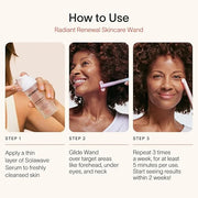 Solawave Red Light Therapy Starter Kit | 4-in-1 Radiant Renewal Wand, Serum and Refill Bundle | Anti-Aging Facial Device w...