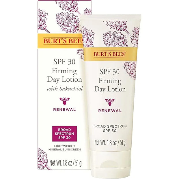 Burt's Bees Renewal SPF 30 Firming Day Face Lotion With Bakuchiol, Sunscreen Face Lotion With Natural Retinol Alternative,...