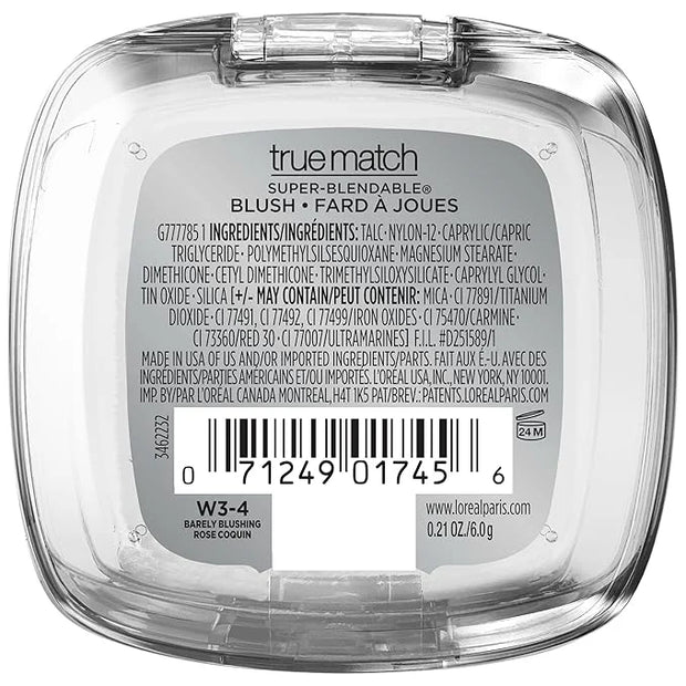 L'Oreal Paris True Match Super-Blendable Powder Blush, Barely Blushing, 0.21 Oz (Packaging May Vary) - Product Image