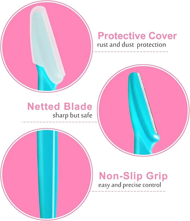 48 Pcs Eyebrow Razor for Women Face Razors Multipurpose Dermaplaning Tools, Hair Trimmer Shaper Shaver with Protective Cov...