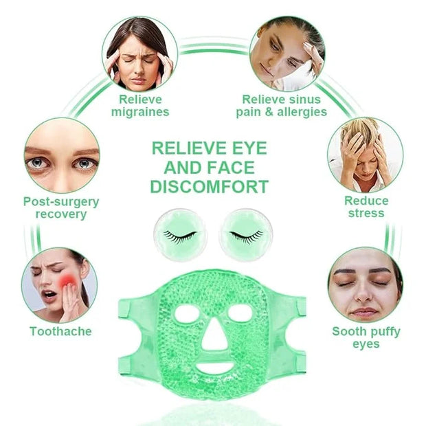 Face Eye Masks for Dark Circles and Puffiness, Migraines, Headache, Stress, Redness, Acne, Cooling Face Masks for Women Ma...