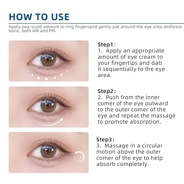Retinol Under Eye Cream, Anti-aging Eye Cream for Eye Bags, Retinol Eye Cream for Dark Circles, Puffiness and Wrinkles, Su...