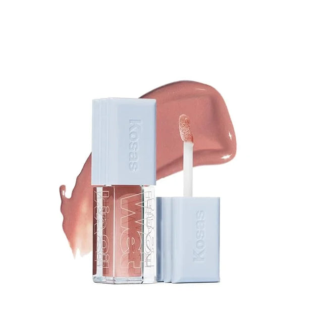 Kosas Wet Lip Oil Gloss - Hydrating Lip Plumping Treatment with Hyaluronic Acid & Peptides, Non-Sticky Finish (Unhooked) -...