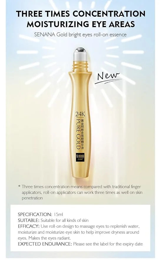 24K Gold Anti-Wrinkle Smoothing Under Eye Cream for Dark Circles, Puffiness, Eye Bag, Anti Aging Correxion Line Daily Crea...