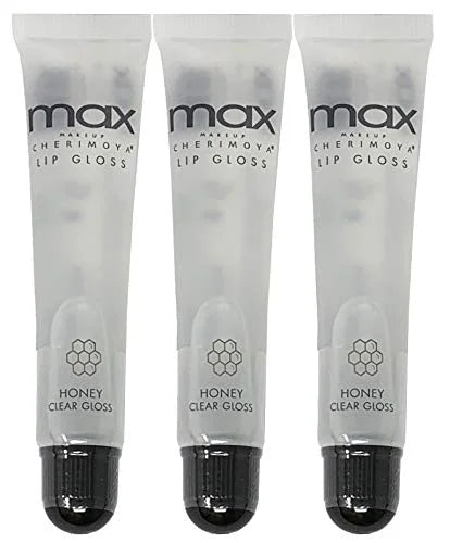 Cherimoya (3Pack) MAX Makeup Lip Polish HONEY Clear Gloss - Product Image