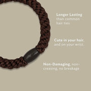 L. Erickson Grab & Go Pony - Classic - 8 Pack Ponytail Holder Hair Ties - Black, White, Beige Neutral Mix - Product Image