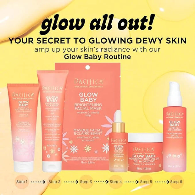 Pacifica Glow Baby Hydrodew Gel Moisturizer – Vitamin C & Niacinamide Dewy Face Gel for Glowing Skin, Lightweight Oil-Free...