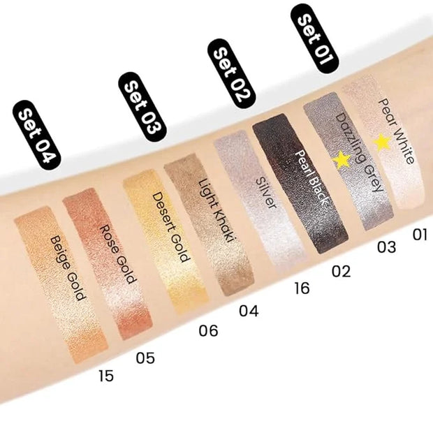 Kaely 2Pcs Cream Eyeshadow Stick Set for Eyes,Pearl White & Pearl Black Shimmer Pen,Eye Brightener Halloween Makeup,sombra...