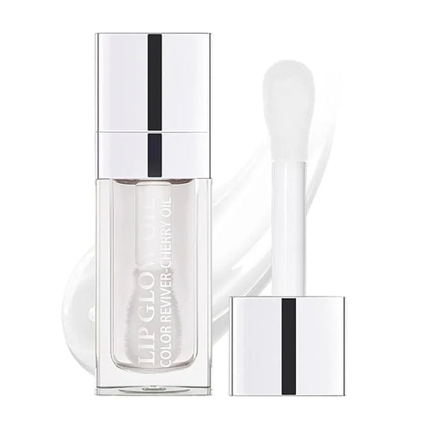 Hydrating Lip Glow Oil, Lip Oil Gloss Transparent Toot Tinted Nourishing Long Lasting Repairing Lightening Lip Lines (CLEA...