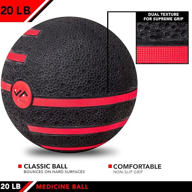 JFIT Medicine Exercise Ball with Dual Texture - Product Image