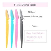 Facial Razor, 64 Pcs Eyebrow Shavers for Women, Multipurpose Exfoliating Dermaplaning Tools for Face With Precision Cover,...