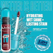 NYX PROFESSIONAL MAKEUP Lip IV Hydrating Glossy Lip Stain with 12HR Hydration - Drippin In Rose (Pink) - Product Image