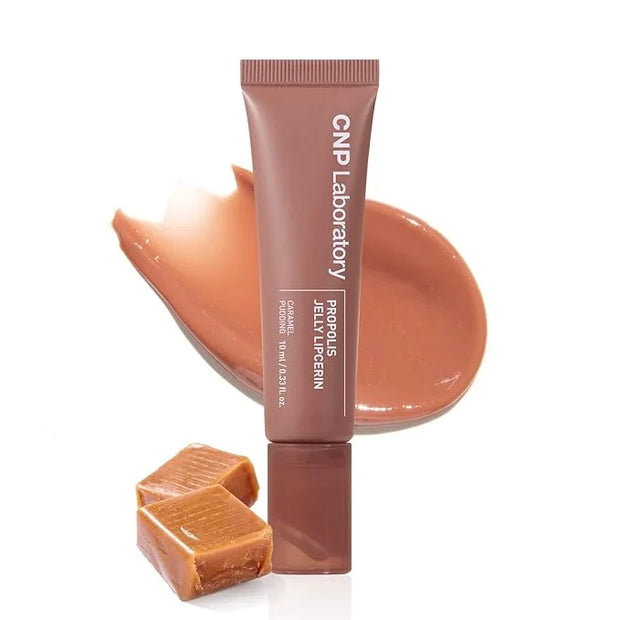 CNP Propolis Jelly Tinted Lipcerin - Caramel Pudding, Hydrating Lip Gloss with Manuka Honey & Hyaluronic Acid, Gifts for W...