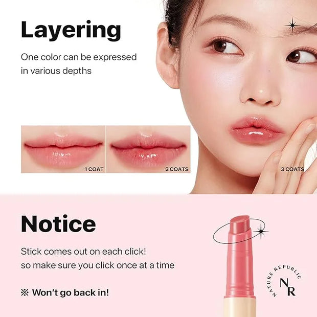 Nature Republic HONEY MELTING LIP (02 FIG) SOFT LIP STICK, Hydrating Gloss, Moisturizing balms, Sheer tint, Shine & Nude, ...