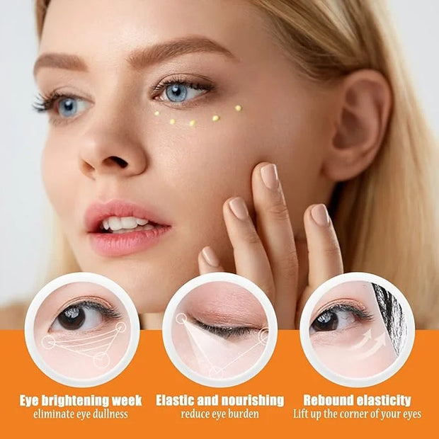 Turmeric + Vitamin C Booster Eye Cream, Brightening and Hydrating Eye Cream, Dark Circle Relief, Elasticity Treatment, Gen...