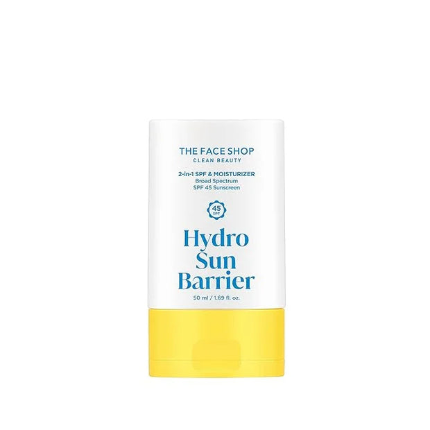 THE FACE SHOP Hydro Sun Barrier 2-in-1 Sunscreen & Moisturizer, Broad Spectrum SPF 45, Korean Sunscreen Skin care, Daily H...