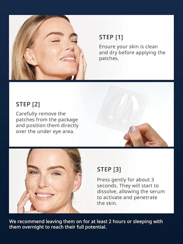 depology Deepcare+ Serum-Infused Micro Dart Patche | 4 Pairs Eye Mask | Under Eye Patches for Wrinkles | Fine Lines | Hydr...