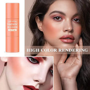 Cream Blush Stick with Brush,Waterproof Multi Cream Makeup Stick,Lightweight,Long-lasting,2 in 1 Multi Blush for Cheeks & ...