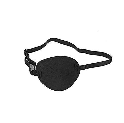 Adults And Kids Black Adjustable Soft and Comfortable Sponge Eye Patch Strabismus Eye Mask With Buckle For Recovery Eye An...